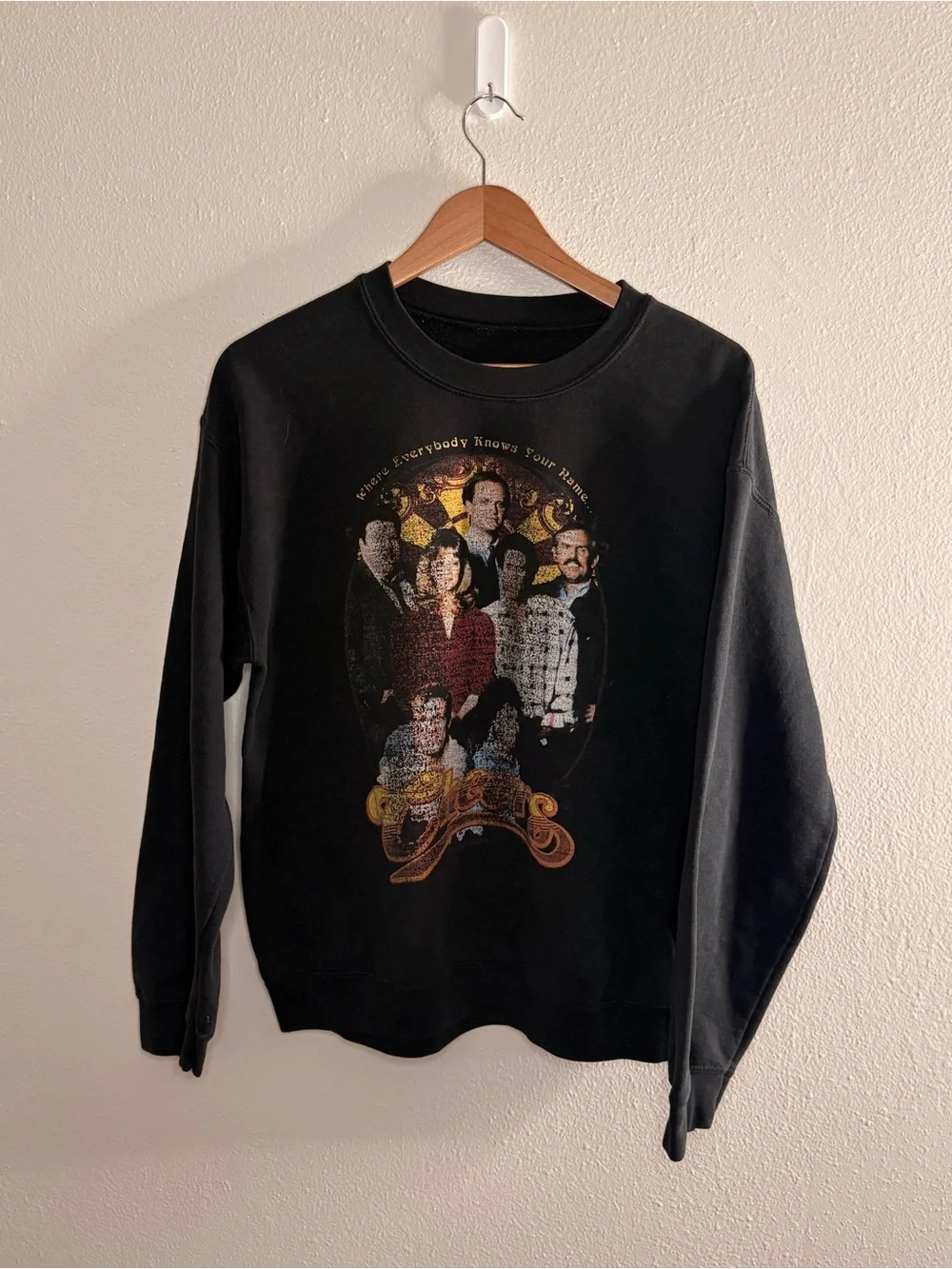 Black Graphic Crewneck Sweatshirt - Men